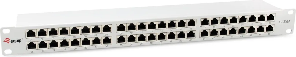 Equip 326526: Pannello Patch Schermato Cat6A 48 Porte per Rack 1U