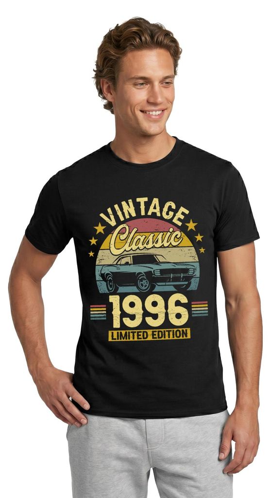 Spreadshirt 30. Geburtstag | Vintage Auto Design Männer T-Shirt, M, Schwarz