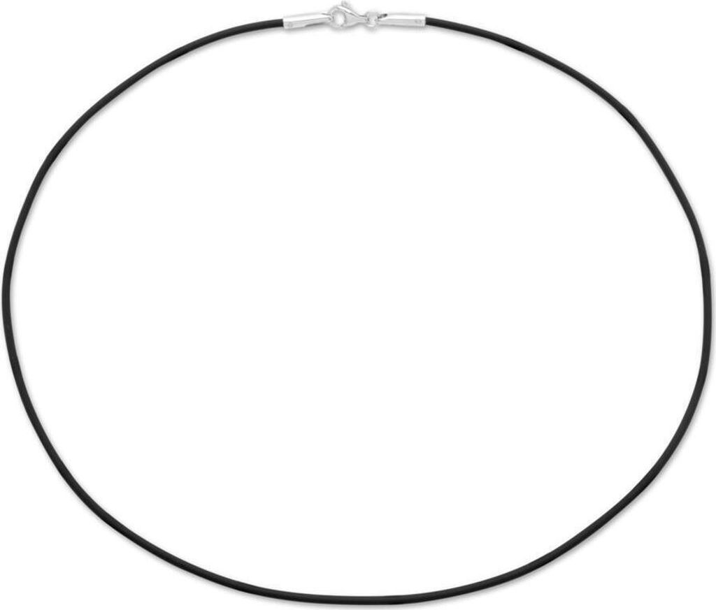 Halsband Kautschuk Kette 2mm mit Karabinerverschluss Produktbild 