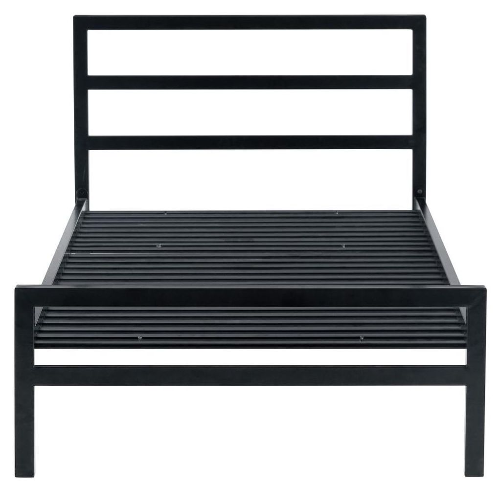 Łóżko metalowe 90 x 200 cm kolor czarny FURNITEX LM4-FX Zdjęcie produktu 