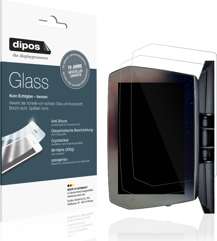 2x Schutzfolie für Voge 625 DSX - Anti-Shock 9H Folie dipos Glass Kunststoffglas