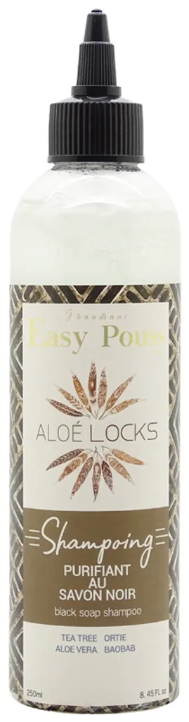 Easy Pouss Aloe Locks Shampooing au Savon Noir 250ml pour Locks