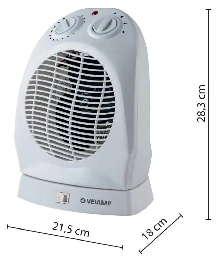 Ventilateur de Table Oscillant Haute Performance Velamp Gris Anthracite - 5
