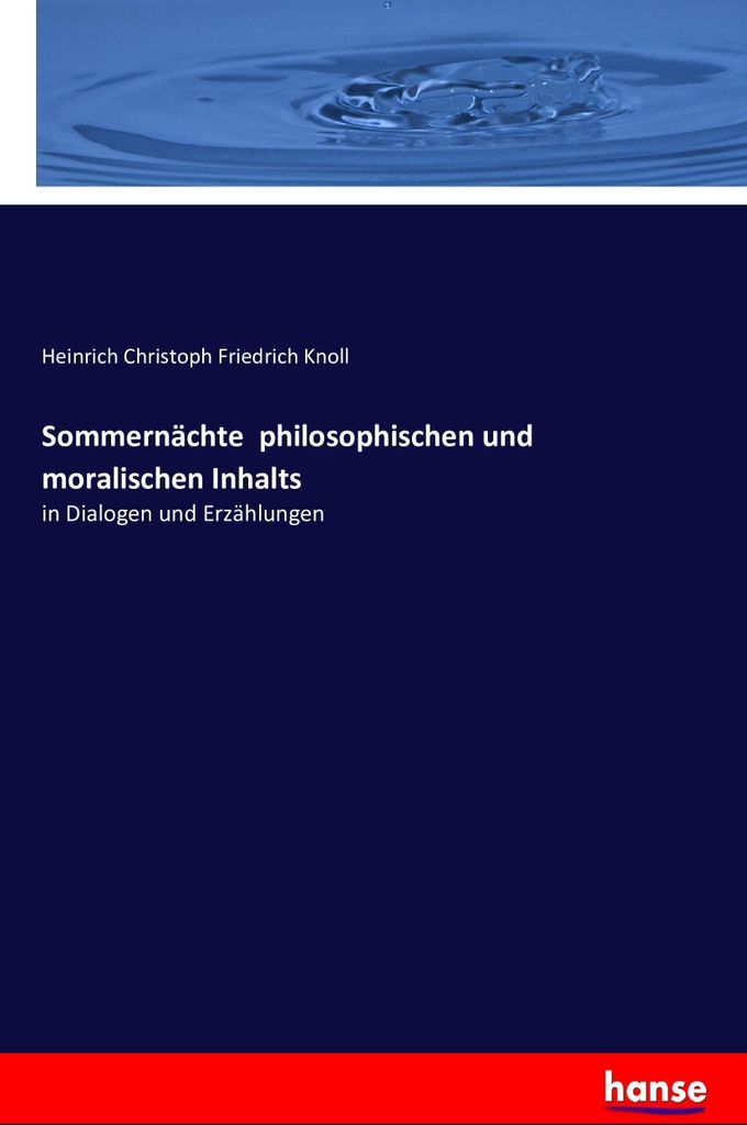 Sommernächte philosophischen und moralischen Inhalts