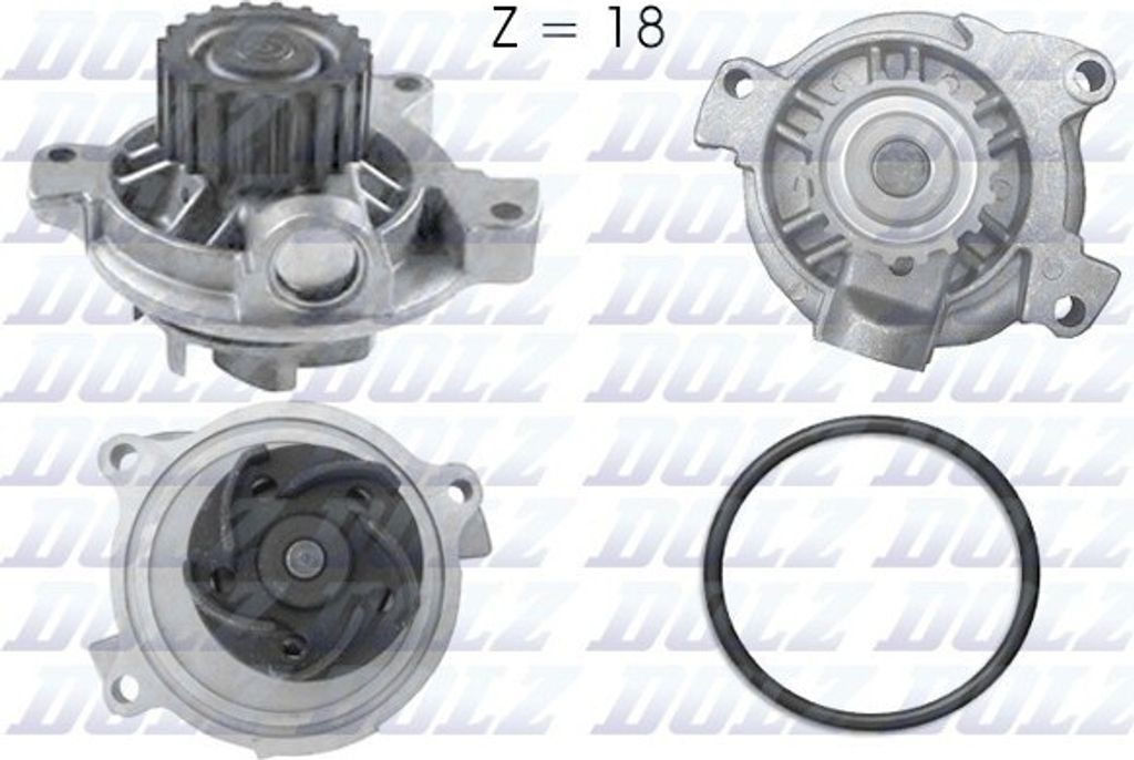 DOLZ Kühlmittelpumpe Wasserpumpe für VW Transporter IV Bus (70B, 70C, 7DB, 7DK, 70J, 70K, 7DC, 7DJ) A178