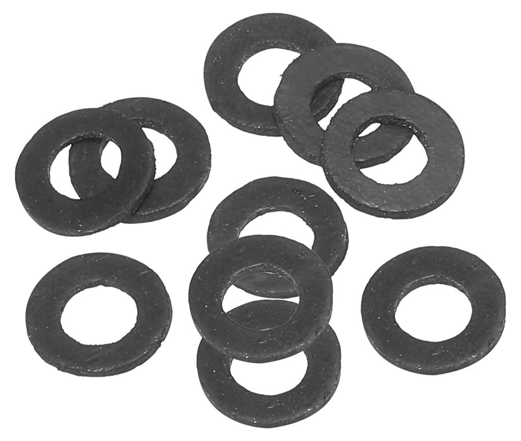 10 runde Gummiringe, 5 mm Innendurchmesser, 12 mm Außendurchmesser, 1 mm dick, schwarz