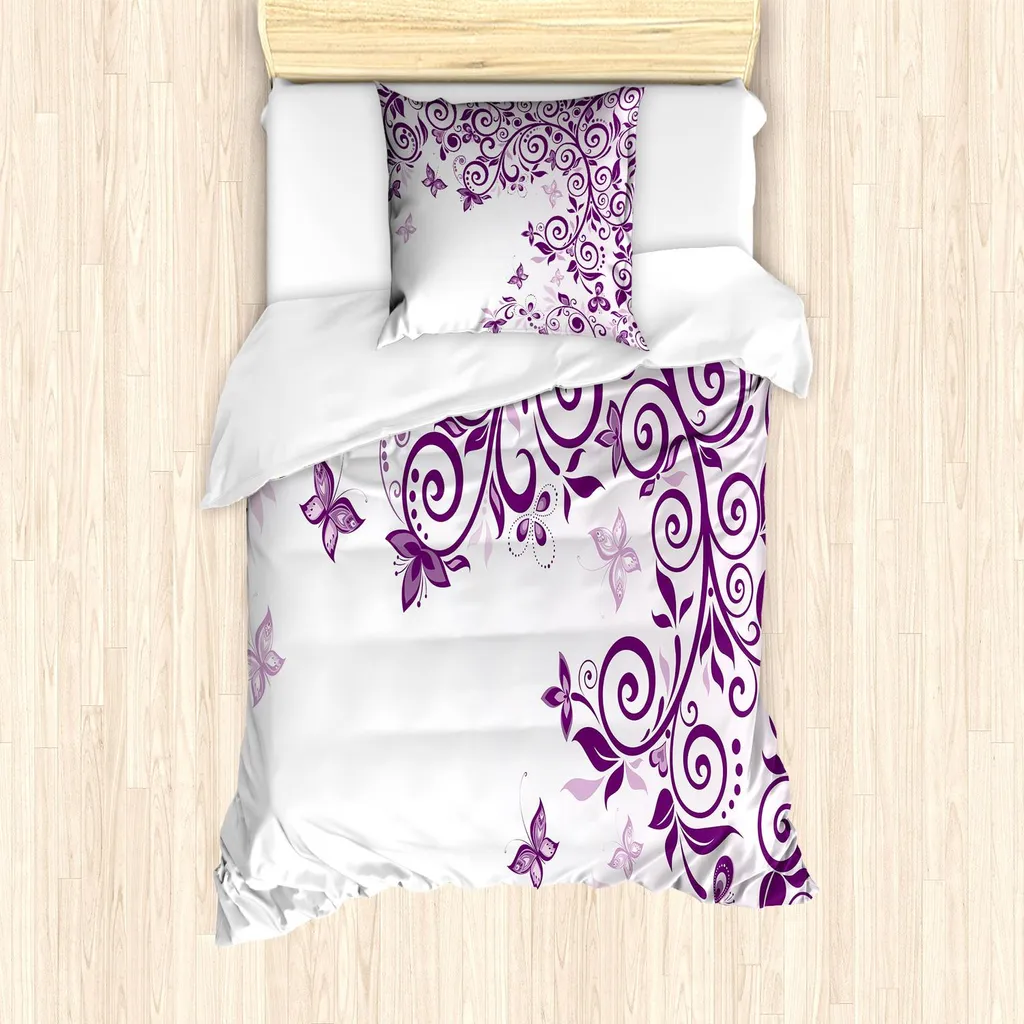 Copripiumino Viola Lilium ABAKUHAUS 135x200 - Design Floreale Francese