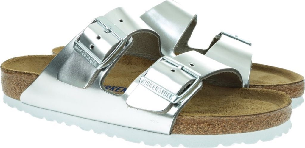 Birkenstock Two Adj Strap Arizona BS Ledersandalen in Silber – 3.5 UK - 36 EU - 5/5.5F US / Silver