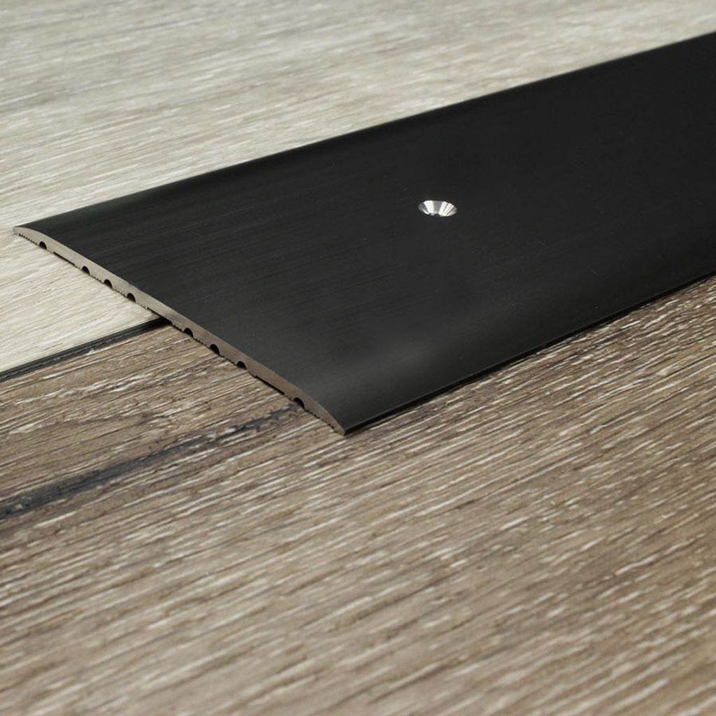 PROVISTON | Übergangs- & Ausgleichsprofil | Aluminium | 80 x 3.5 x 1000 mm | Bronze Dunkel | Bodenprofil | Metallprofil | Übergangsschiene