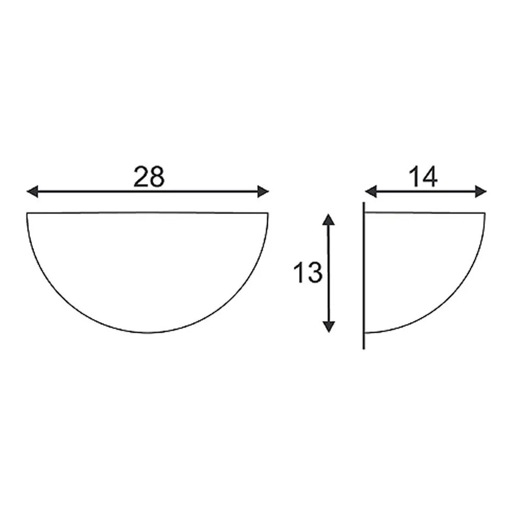 Applique Plâtre Blanc GL 101 E14 Peignable Style Moderne Demi-Rond - 9