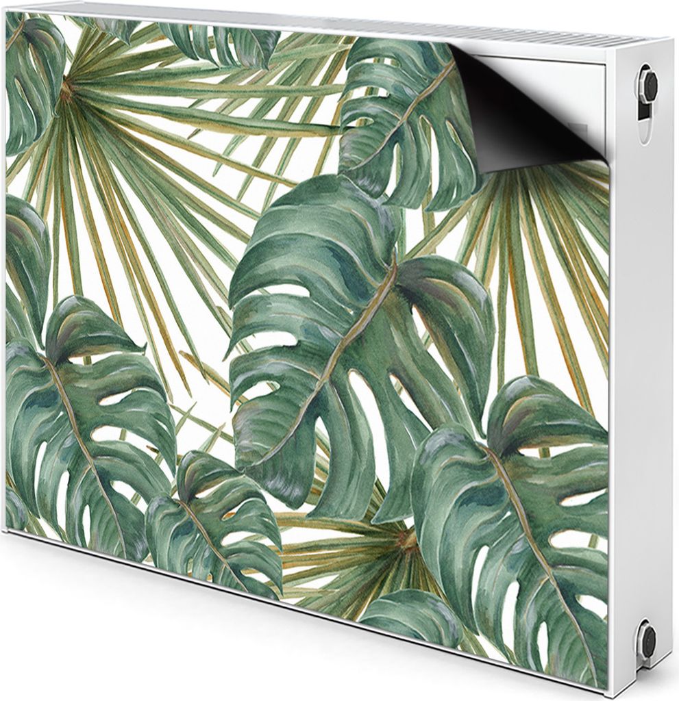 Magnet Radiator Magnet Mat Heizkörperverkleidung Heizkörper-Abdeckung Heizung 100x60 cm - Exotische Pflanzen