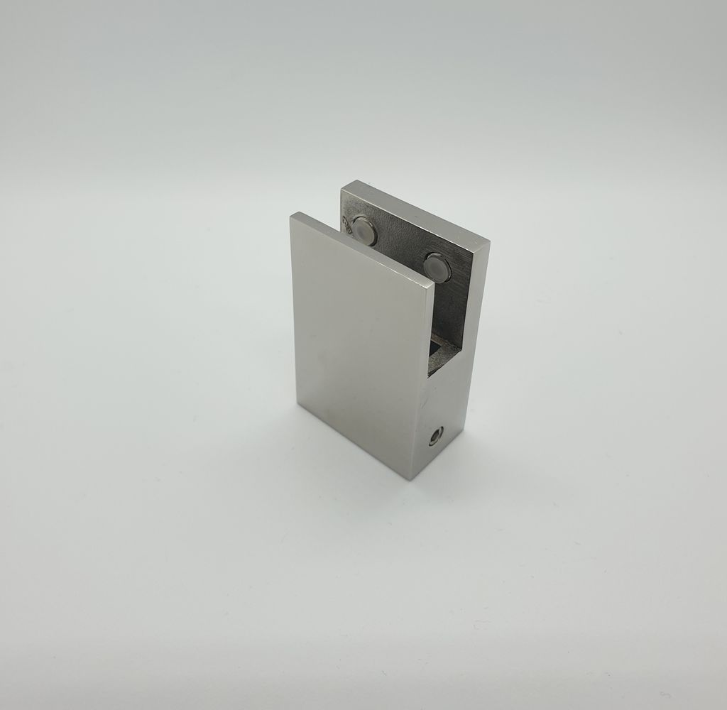 Verchromte rechteckige Deckenhalterung für Haltestange 5,5x3,5x2,0 cm