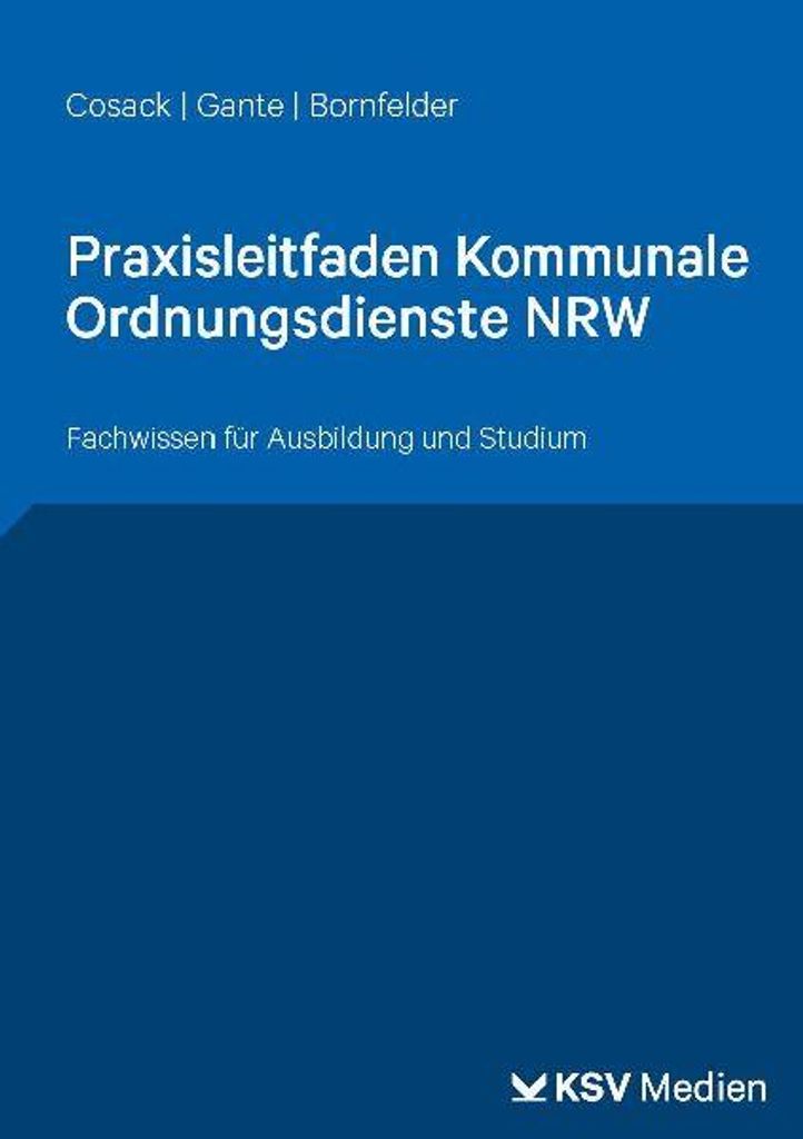 Praxisleitfaden Kommunale Ordnungsdienste NRW Produktbild 