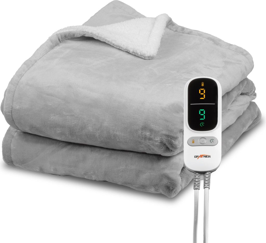 Grafner Wärmedecke Sherpa Fleece mit LED-Display 200x180cm Produktbild 