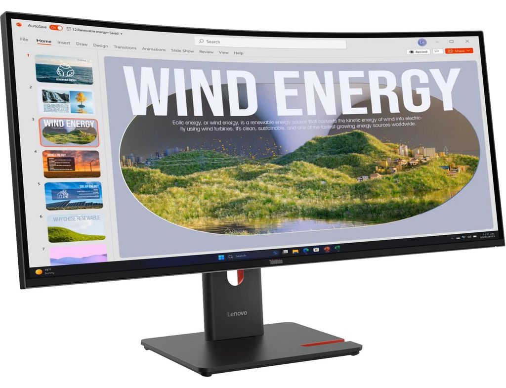 Lenovo ThinkVision T34WD-40 - LED-Monitor - gebogen - 86.4 Produktbild 
