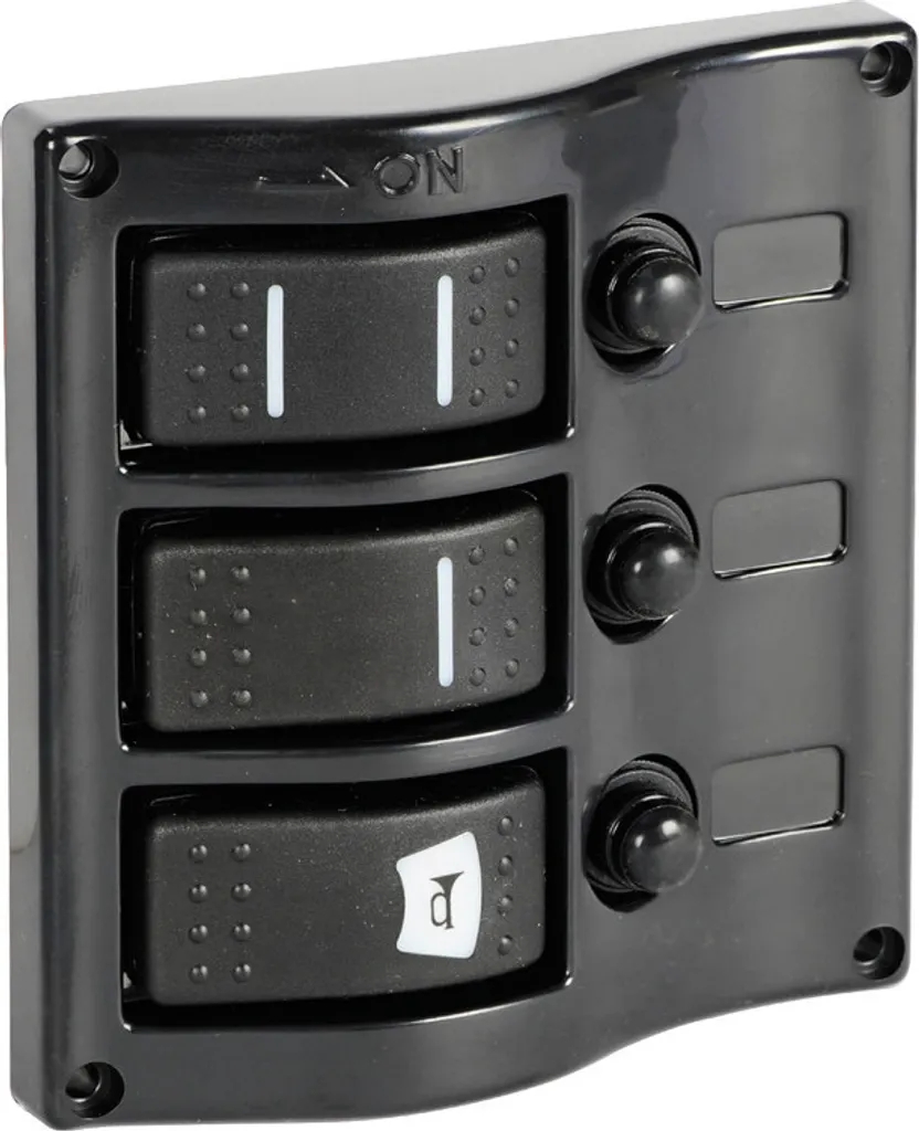 Tableau électrique de bord 3 interrupteurs étanche IP65 pour bateau