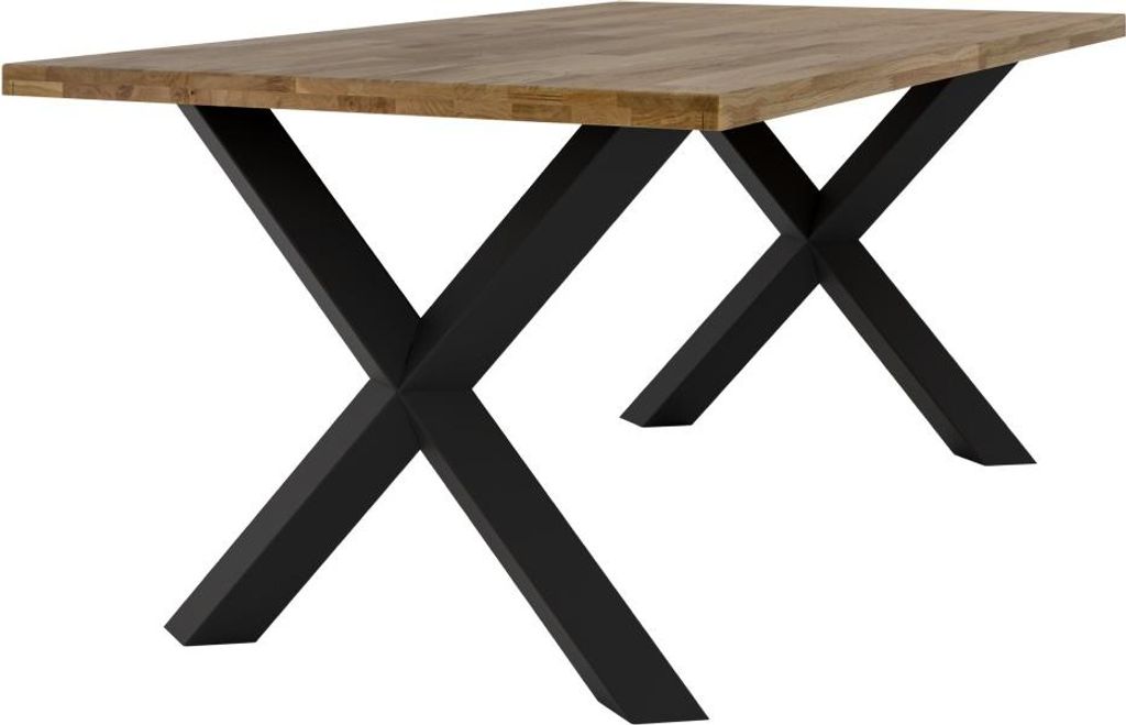 Kondela Esstisch Niler 180x100 cm - Natur / Schwarz