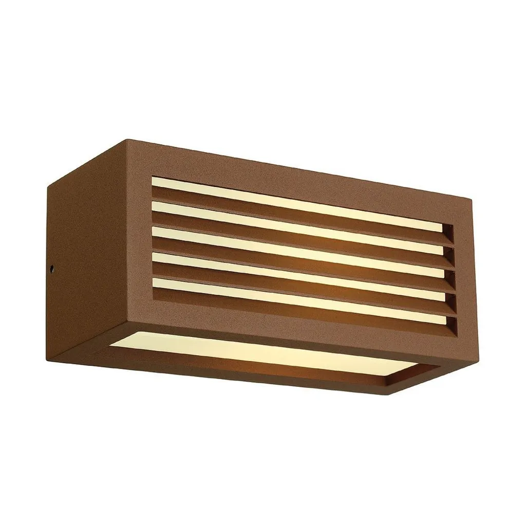 Box-L Applique carrée IP44 Up/Down E27 coloris rouille décorative - 4