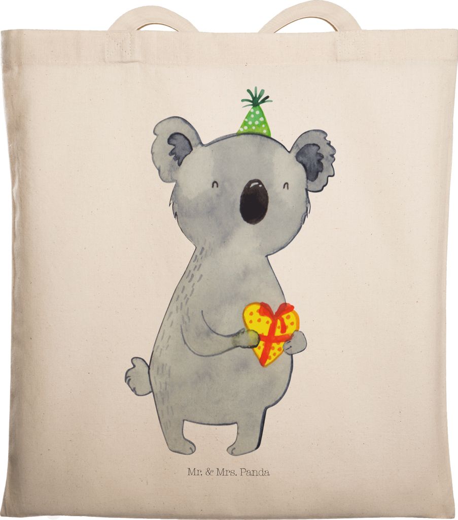 Mr. & Mrs. Panda Tote Bag Koala Geschenk - Transparent - Geburtstag, Laptoptasche, totebag, Tasche, Unitasche, Uni, Party