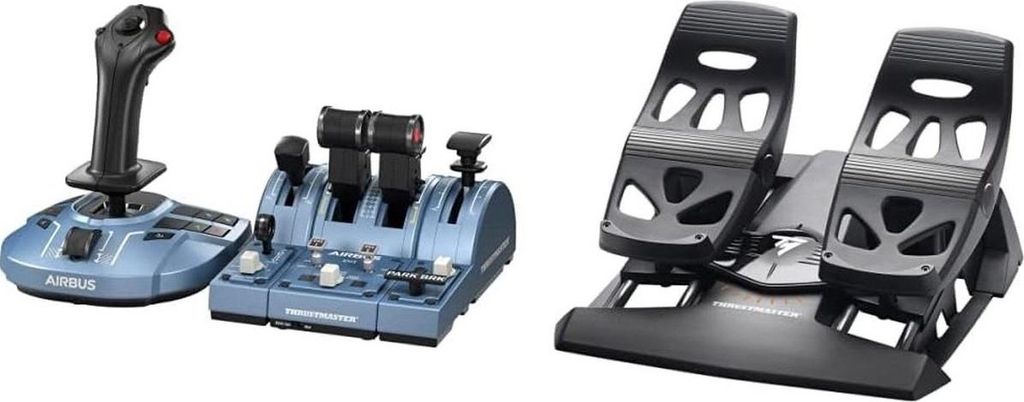 Thrustmaster Captain Pack X + Rudder – Komplettes Flugsimulations-Set – Offiziell lizenziert von Airbus – Für Xbox Series X/S und PC