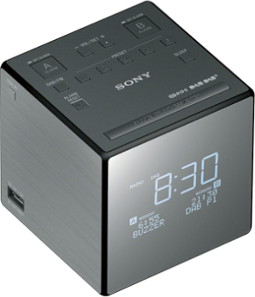 Sony XDRC1DBP Radio Uhr Schwarz, Silber