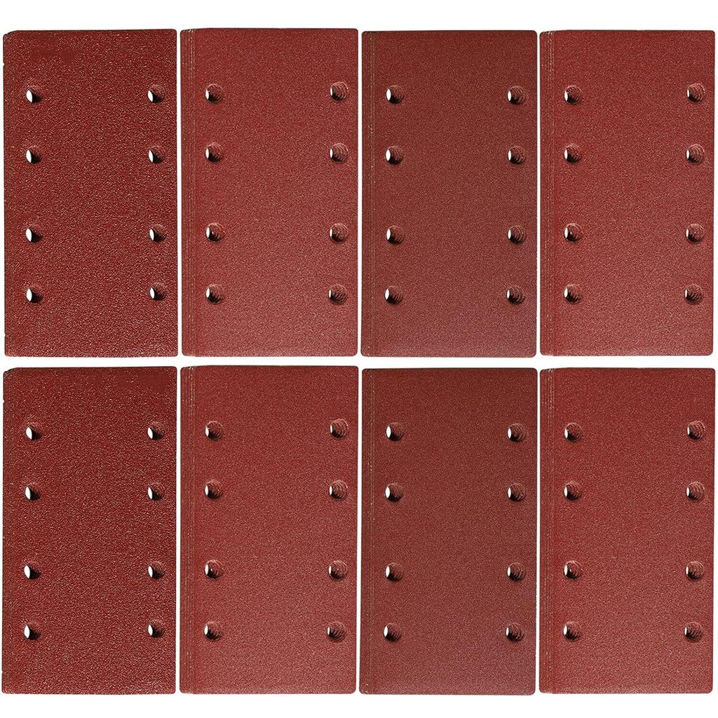 Schleifblätter für Exzenterschleifer 93 x 185 mm Schleifpapier 8 Löcher Körnung 40 60 80 120 180 240 320 400 Packung mit 48 Blatt