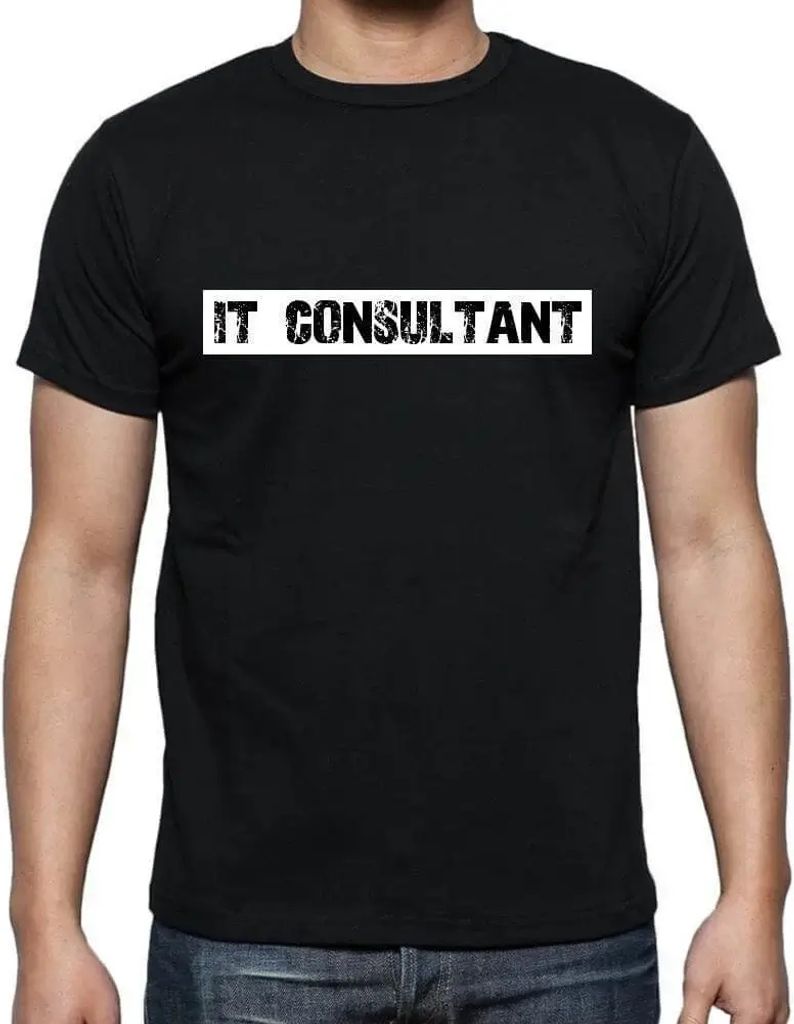 Herren Grafik T-Shirt It-Berater Beruf – It Consultant Occupation – Öko-Verantwortlich Vintage Jahrgang Kurzarm Lustige Druck Geburtstag Gesch...