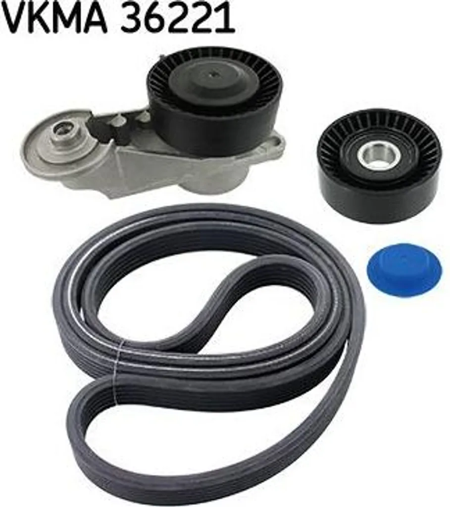 SKF VKMA 36221 Kit Courroie Trapézoïdale Crantée pour Volvo S80 XC90