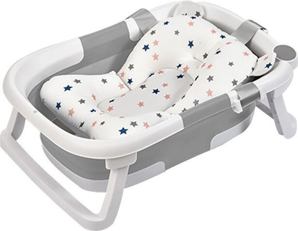 Primabobo Faltbare Babybadewanne mit Badekissen und Produktbild 13