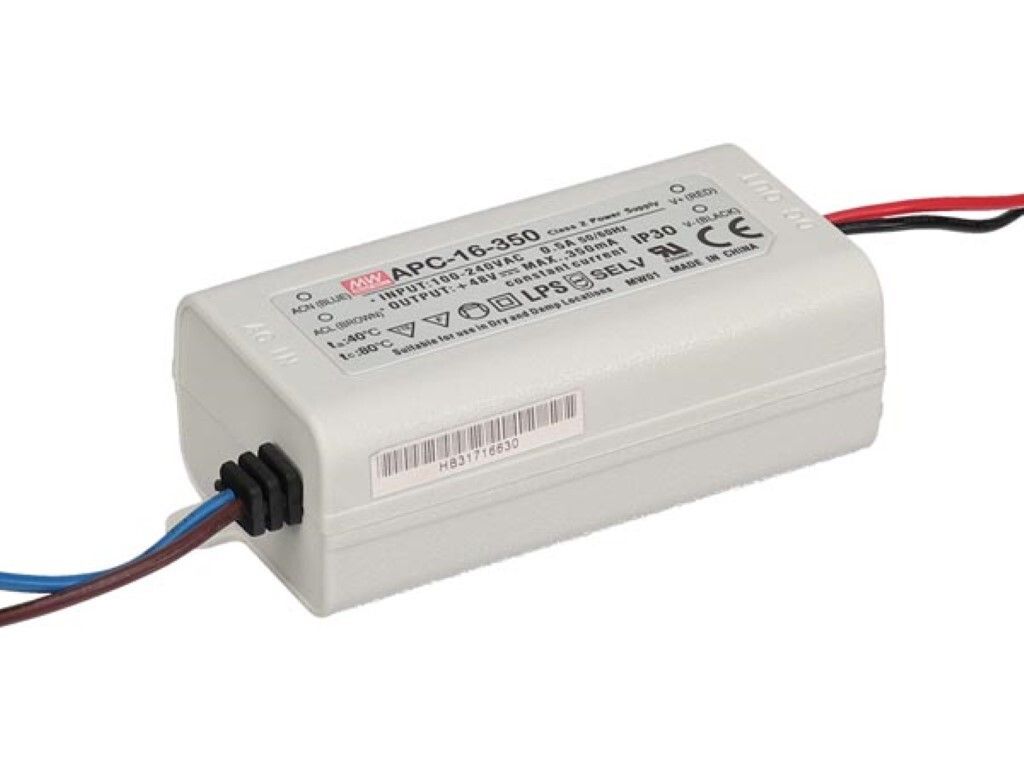 Mean Well LED-TREIBER - KONSTANTSTROM - 1 AUSGANG - 350 mA - 16 W