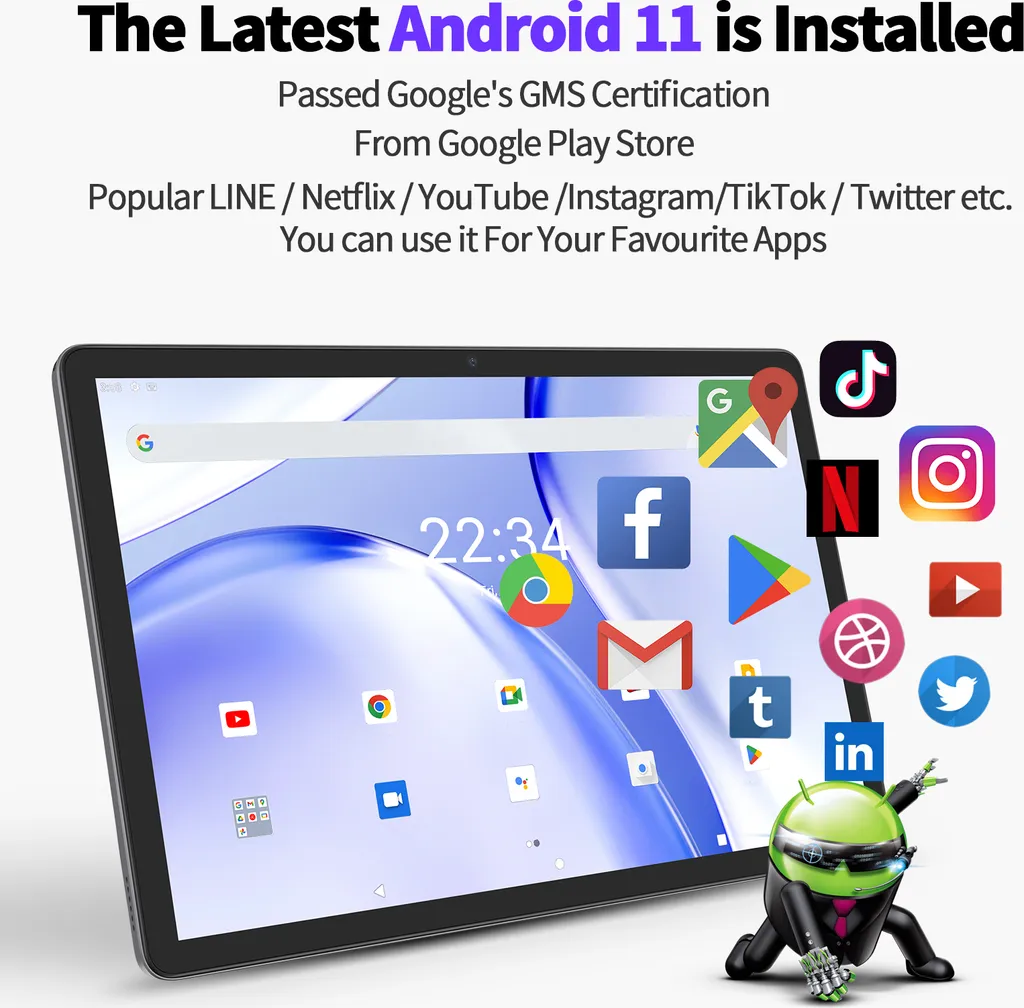 Tablette Tactile pour Streaming et Télétravail Écran Full HD - 7