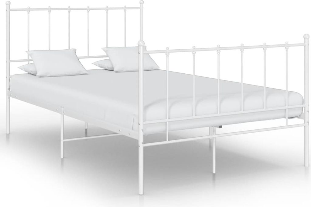 Bett Weiß Metall 120x200 cm