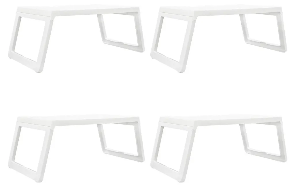 Support ordinateur pour lit blanc pliable idéal pour le télétravail