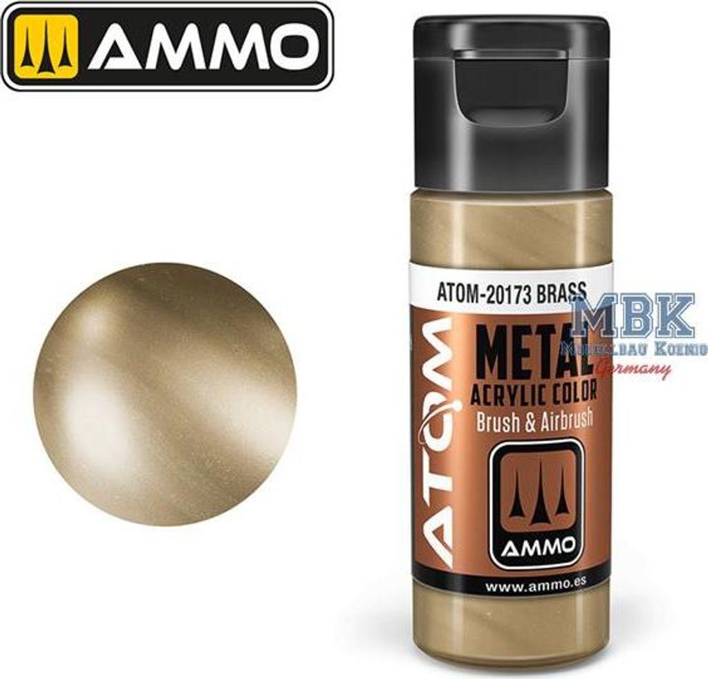 Ammo MIG ATOM-20173 - ATOM METALLIC Brass 20ml - Neu