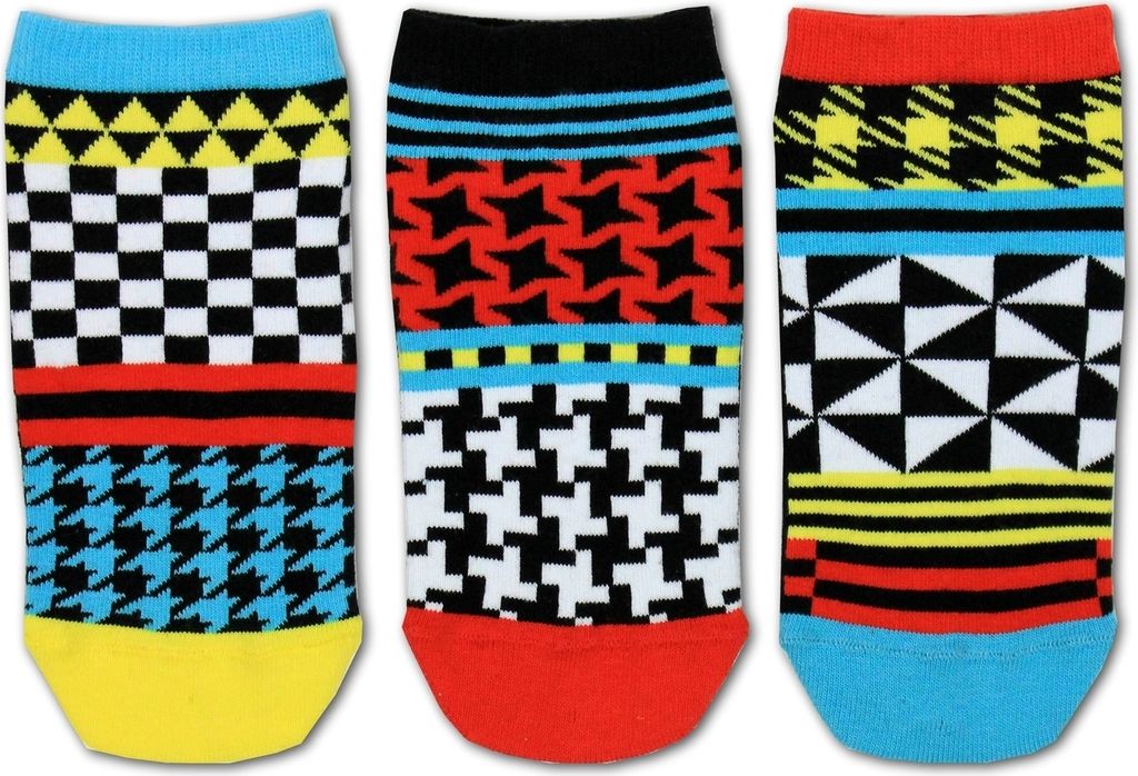 Geometrie Füßlinge Oddsocks Socken in 30,5-38,5 im 3er Set Produktbild 
