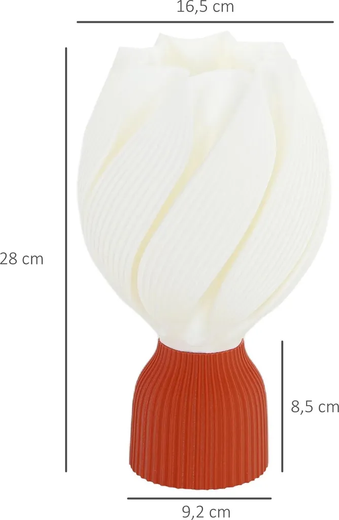 Luminaire de bureau LED 3D Blanc - Lampe de lecture Design Pétale Chic - 3