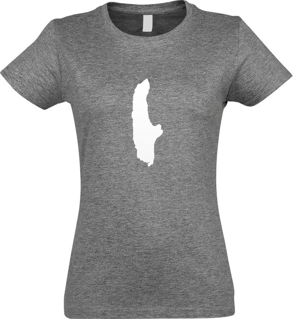 Kiwistar - T-Shirt tailliert - Damen - Graumeliert - Ammersee - Deutschland - See - mit Motiv Bedruckt - Funshirt Design - Sport - Freizeit - Damen...