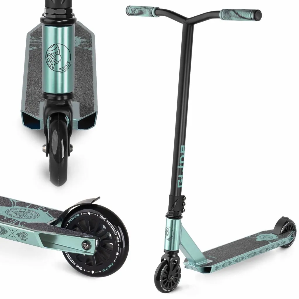 Trotinette freestyle pour skatepark Movino Stunt Glide - Bleu Teal