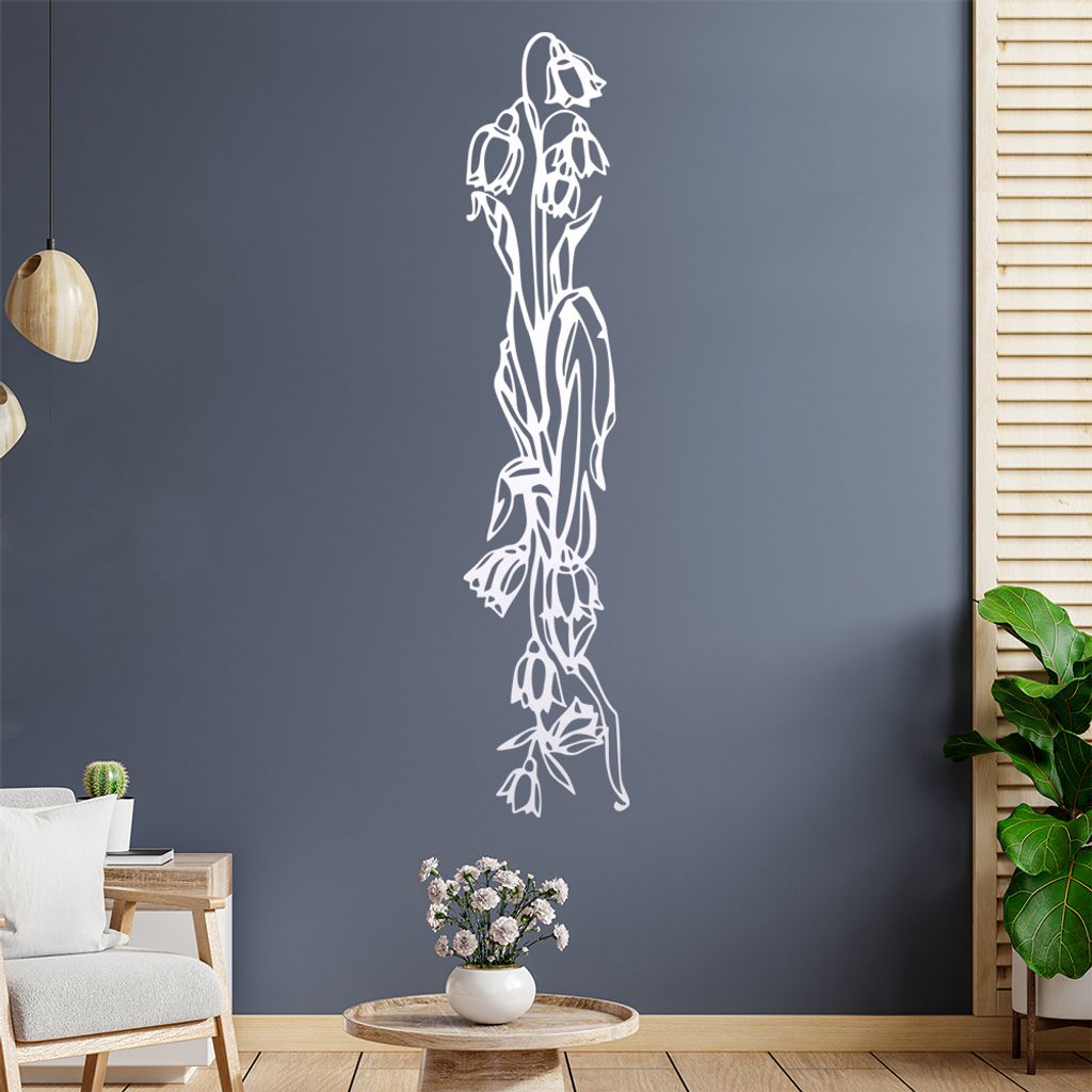 Blumen - Ranken Wandtattoo in 6 Größen - Wandaufkleber Wall Sticker - Dekoration, Küche, Wohnzimmer, Schlafzimmer, Badezimmer