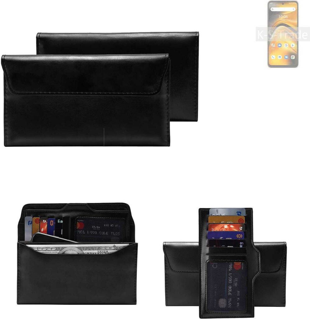 K-S-Trade Handy Hülle kompatibel mit UMIDIGI A13 Pro 5G Schutz Hülle Tasche Schutz Case Handytasche Kunstleder schwarz, 1x