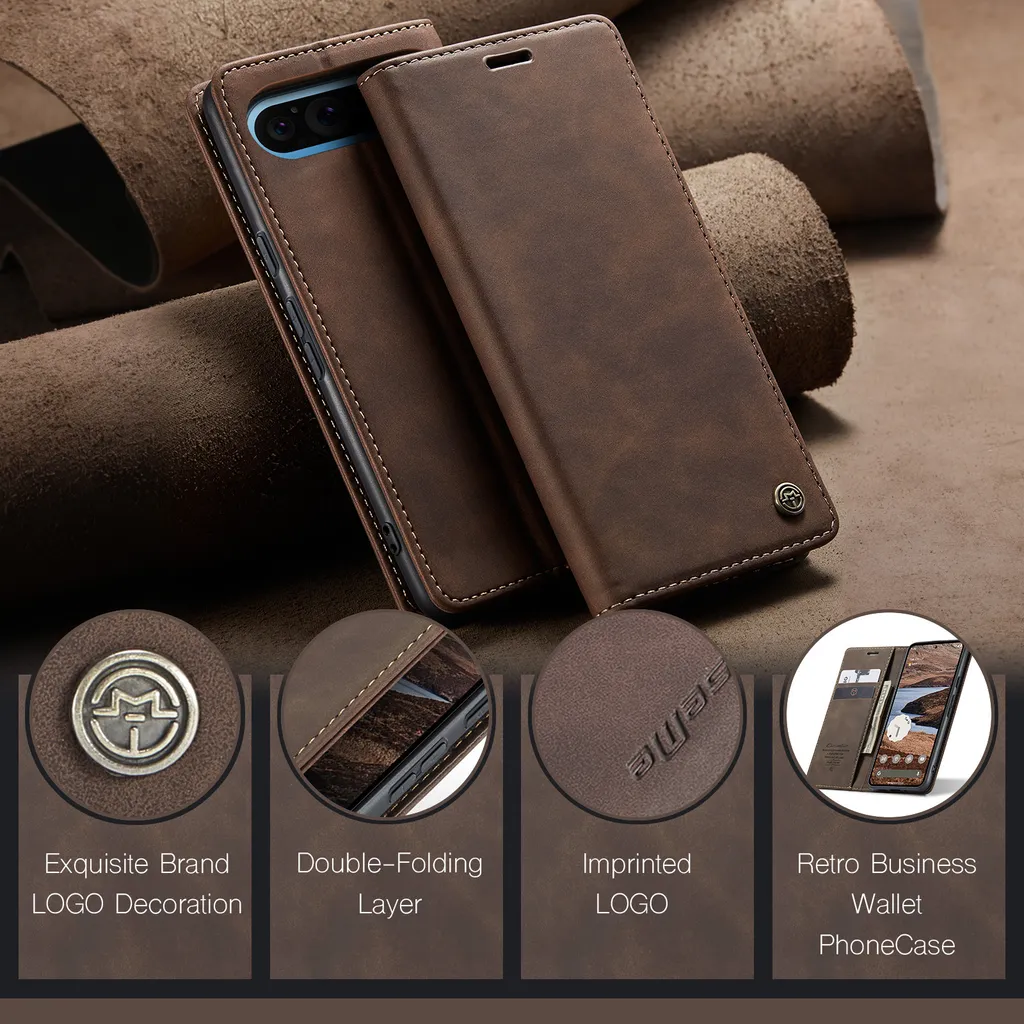 Cover Professionale Google Pixel 9 Pro XL Bronzo Retro Stand Case - 2