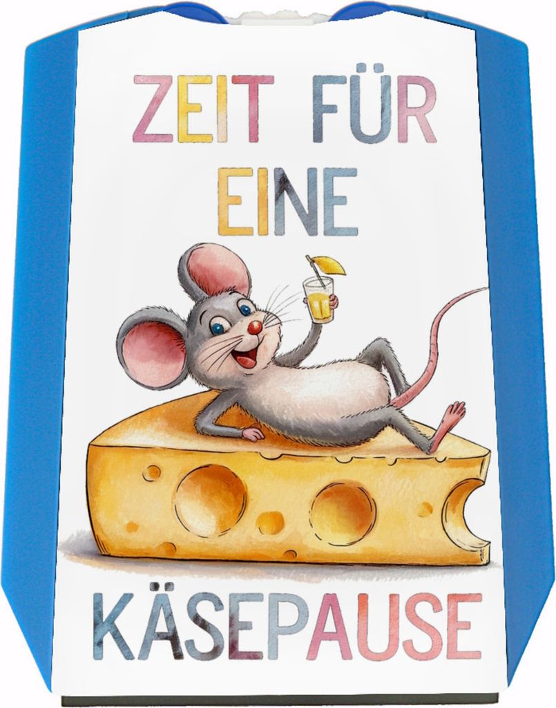 Fröhliche Maus auf Käse Parkscheibe Käsepause