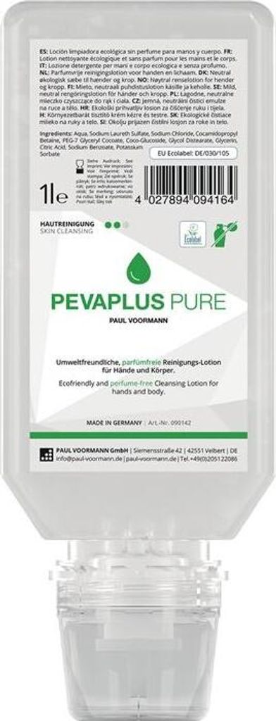 Handreinigung PEVAPLUS PURE 1l unparfümiert Softflasche