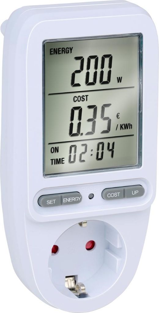 Grundig Strohmzähler für Steckdose Strommessgerät zur Kosteneinsparung - Energiekostenmessgerät max. 3680 W - Stromverbrauchsmesser mit LCD-Di...