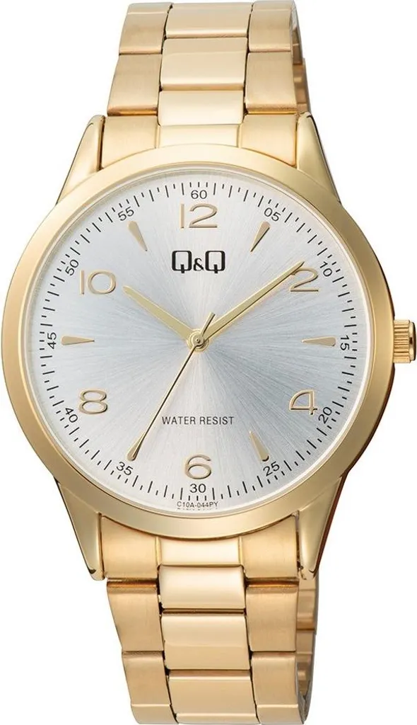 Montre-bracelet Q&Q C10A-044PY classique avec cadran analogique blanc