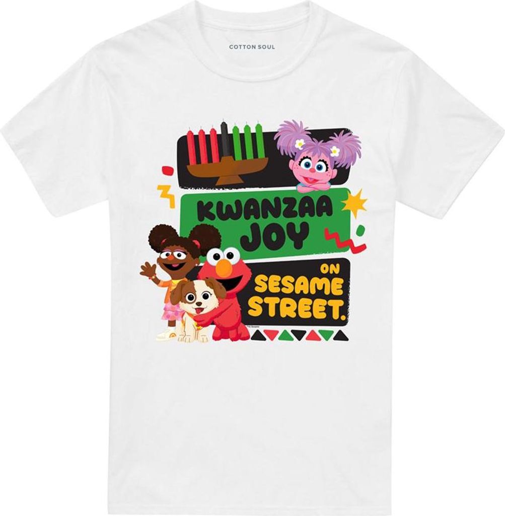 Sesame Street - "Kwanzaa Joy" T-Shirt für Herren/Damen Uni TV29069 (XL) (Weiß)