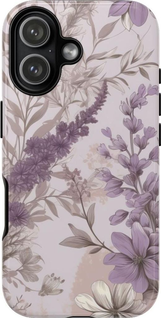 Elegantes Lavendel-Blumenmuster – Hülle Kompatibel mit iPhone 17