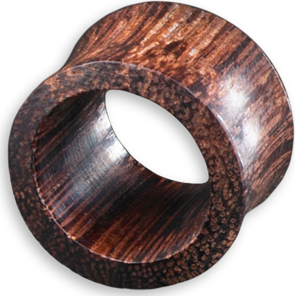 viva-adorno 1 Stück 8mm Double Flared Flesh Tunnel Plug aus Holz verschiedene Holzarten zur Auswahl Größe 4 - 30mm WP2,Eisenholz