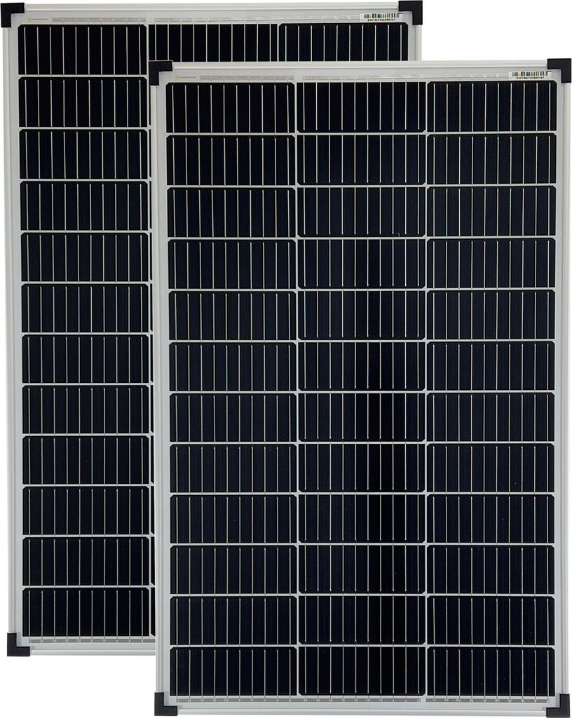 2x 100 Watt 18V monokristallin Solarmodule Solarpanele Wohnmobil Garten Camping