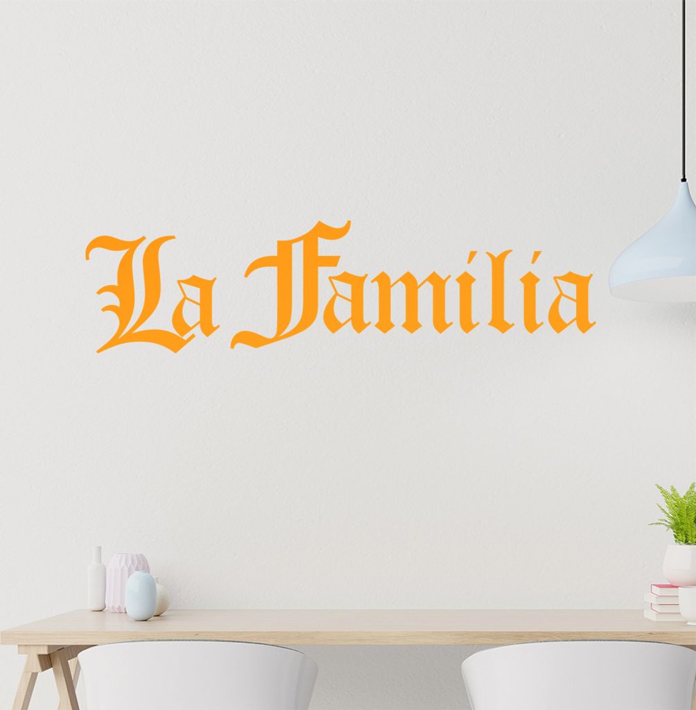 La Familia Wandtattoo in 6 Größen - Wandaufkleber Wall Sticker - Dekoration, Küche, Wohnzimmer, Schlafzimmer, Badezimmer